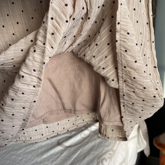 3 For $25 Mahina Sleeveless Beige With Black Polka Dots Sheath Beachy Dress - Picture 8 of 12